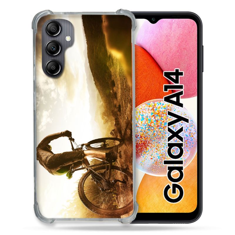 Coque Renforcée En Verre Trempé Pour Samsung Galaxy A14 4G / 5G Sport VTT Soleil