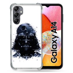 Coque Renforcée En Verre Trempé Pour Samsung Galaxy A14 4G / 5G Star Wars - Dark Vador Blanc