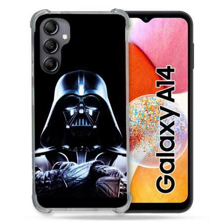 Coque Renforcée En Verre Trempé Pour Samsung Galaxy A14 4G / 5G Star Wars - Dark Vador Noir