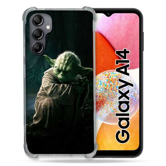 Coque Renforcée En Verre Trempé Pour Samsung Galaxy A14 4G / 5G Star Wars - Yoda sombre