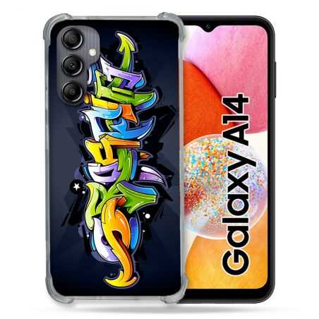 Coque Renforcée En Verre Trempé Pour Samsung Galaxy A14 4G / 5G Street Art Graffiti