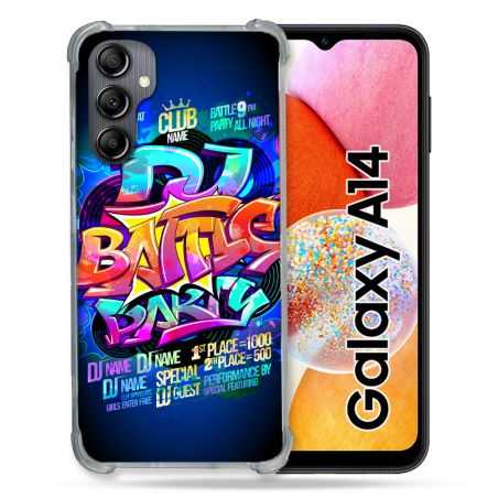 Coque Renforcée En Verre Trempé Pour Samsung Galaxy A14 4G / 5G Street Art Rap
