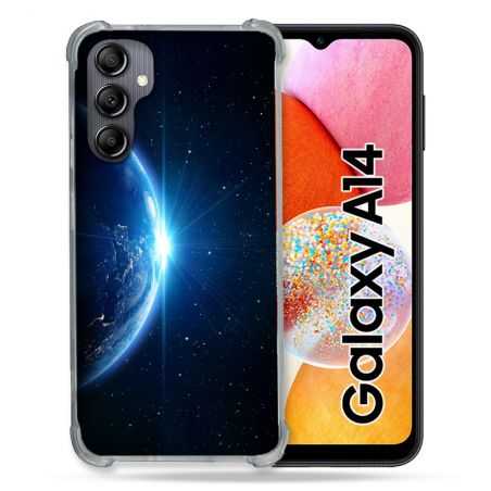 Coque Renforcée En Verre Trempé Pour Samsung Galaxy A14 4G / 5G Univers Planete Terre