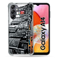 Coque Renforcée En Verre Trempé Pour Samsung Galaxy A14 4G / 5G Voyage Amerique USA New York Taxi