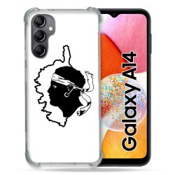 Coque Renforcée En Verre Trempé Pour Samsung Galaxy A14 4G / 5G Voyage Corse Blanc