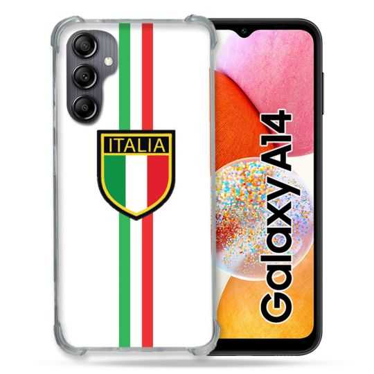 Coque Renforcée En Verre Trempé Pour Samsung Galaxy A14 4G / 5G Voyage Italie 3 Blanc
