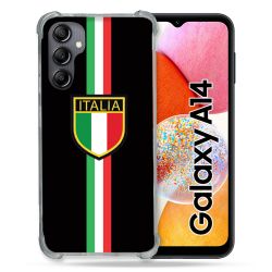 Coque Renforcée En Verre Trempé Pour Samsung Galaxy A14 4G / 5G Voyage Italie 3 Noir
