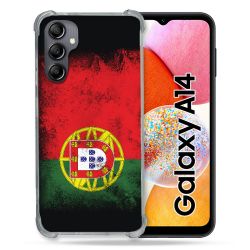 Coque Renforcée En Verre Trempé Pour Samsung Galaxy A14 4G / 5G Voyage Portugal Drapeau