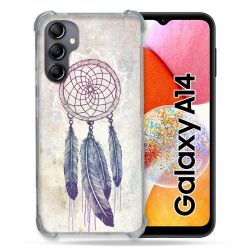 Coque Renforcée En Verre Trempé Pour Samsung Galaxy A14 4G / 5G Zen Attrape Reve Blanc