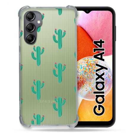 Coque Renforcée En Verre Trempé Transparente Pour Samsung Galaxy A14 4G / 5G Cactus