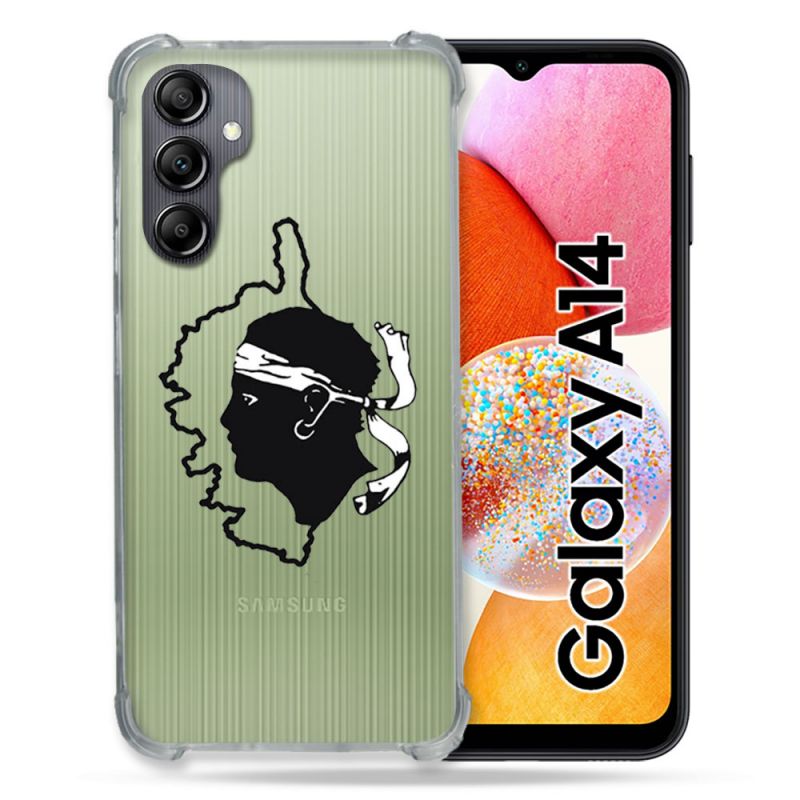 Coque Renforcée En Verre Trempé Transparente Pour Samsung Galaxy A14 4G / 5G Corse