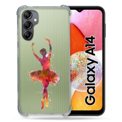 Coque Renforcée En Verre Trempé Transparente Pour Samsung Galaxy A14 4G / 5G Danseuse etoile