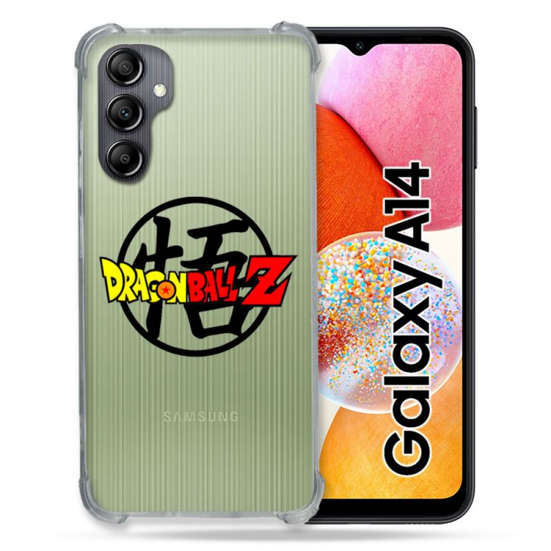 Coque Renforcée En Verre Trempé Transparente Pour Samsung Galaxy A14 4G / 5G Dragon Ball Logo