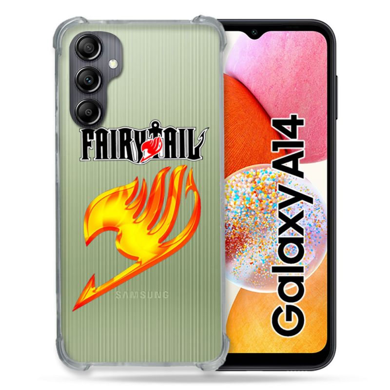 Coque Renforcée En Verre Trempé Transparente Pour Samsung Galaxy A14 4G / 5G Fairy Tail