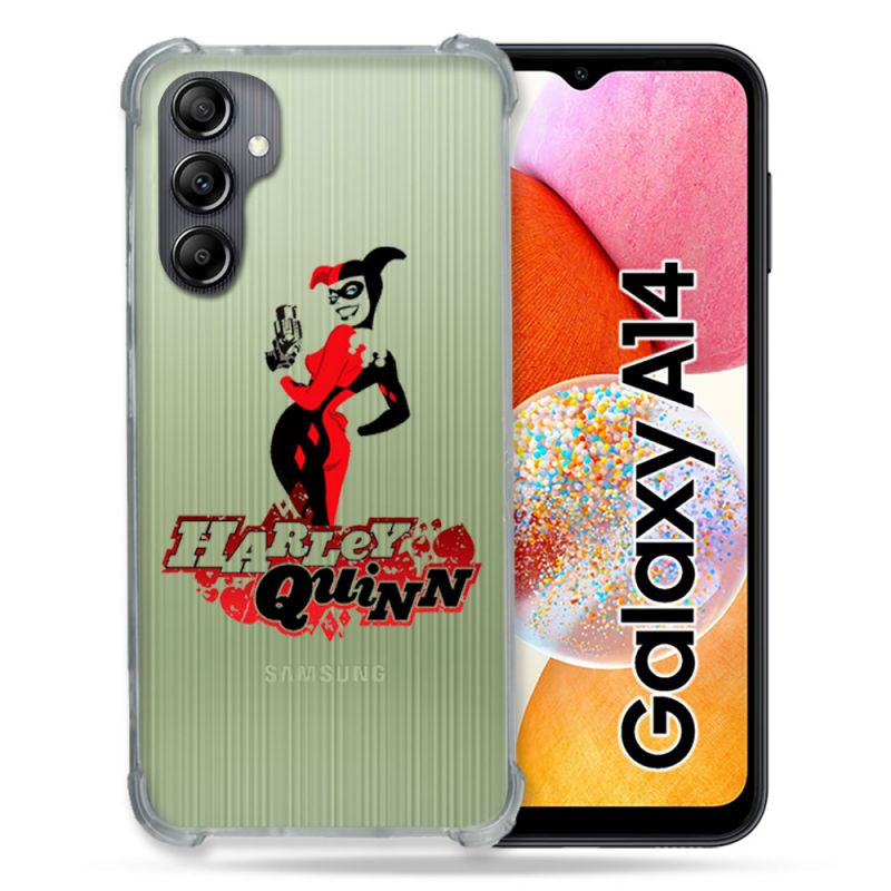 Coque Renforcée En Verre Trempé Transparente Pour Samsung Galaxy A14 4G / 5G Harley Quinn