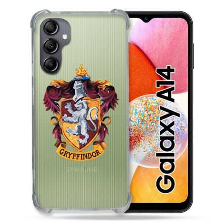 Coque Renforcée En Verre Trempé Transparente Pour Samsung Galaxy A14 4G / 5G Harry Potter Griffindor