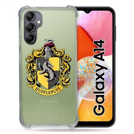 Coque Renforcée En Verre Trempé Transparente Pour Samsung Galaxy A14 4G / 5G Harry Potter Hufflepuff