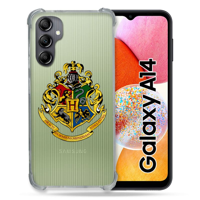 Coque Renforcée En Verre Trempé Transparente Pour Samsung Galaxy A14 4G / 5G Harry Potter Poudlard