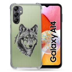 Coque Renforcée En Verre Trempé Transparente Pour Samsung Galaxy A14 4G / 5G Loup