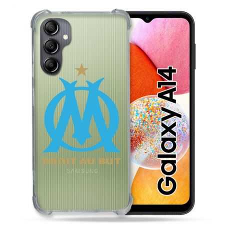 Coque Renforcée En Verre Trempé Transparente Pour Samsung Galaxy A14 4G / 5G Olympique Marseille OM