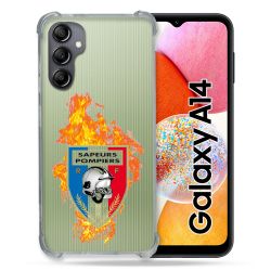Coque Renforcée En Verre Trempé Transparente Pour Samsung Galaxy A14 4G / 5G Pompier Feu