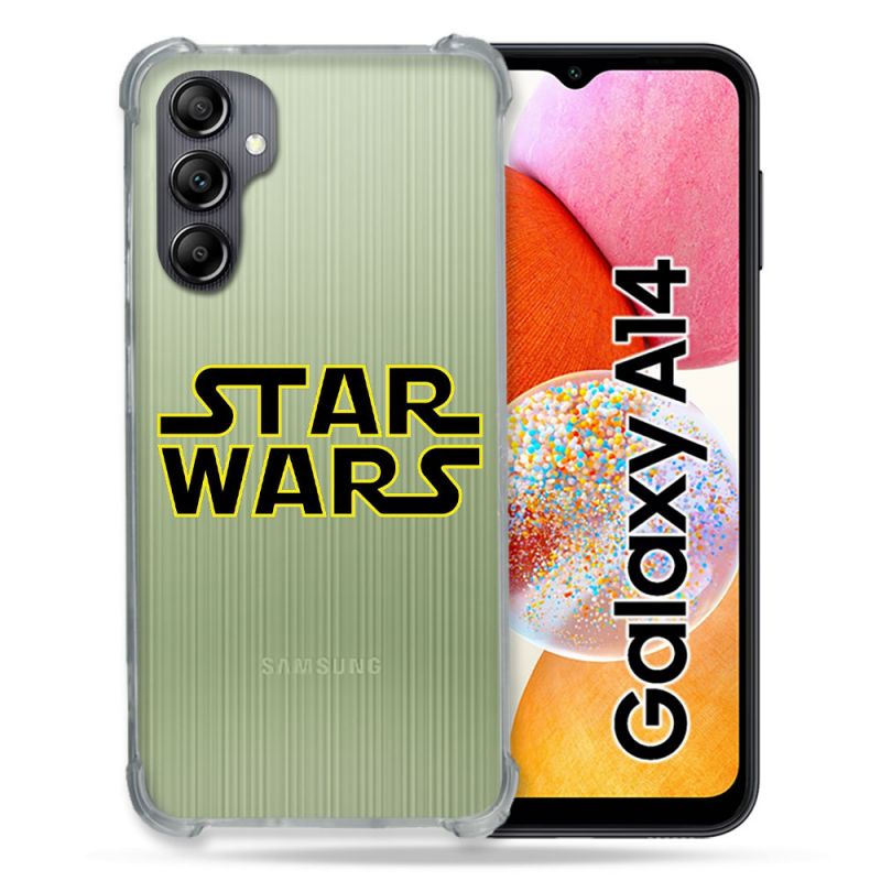 Coque Renforcée En Verre Trempé Transparente Pour Samsung Galaxy A14 4G / 5G Star Wars