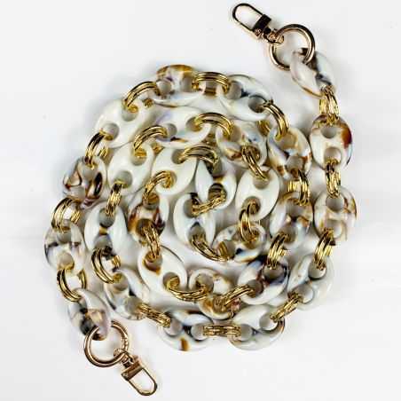 Coque Renforcée En Verre Trempé Transparente Pour Samsung Galaxy A14 4G / 5G Lanière / Cordon Anneaux Marbre Blanc Marron