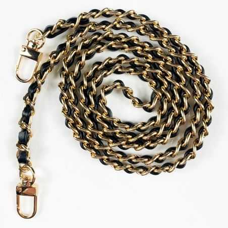 Coque Renforcée En Verre Trempé Transparente Pour Samsung Galaxy A14 4G / 5G Lanière / Cordon Chaine suspendue Noir