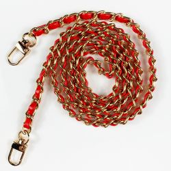 Coque Renforcée En Verre Trempé Transparente Pour Samsung Galaxy A14 4G / 5G Lanière / Cordon Chaine suspendue Rouge