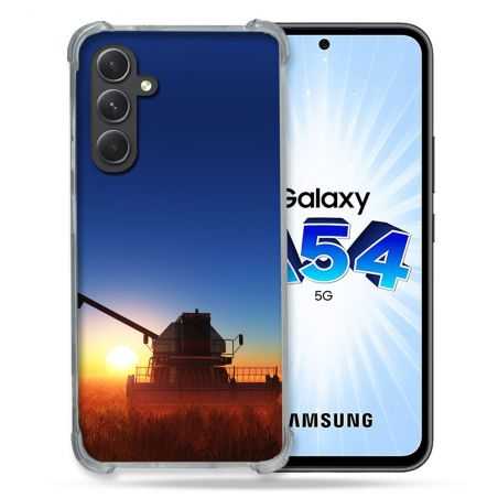 Coque Renforcée En Verre Trempé Pour Samsung Galaxy A54 5G Agriculture Moissonneuse