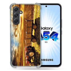 Coque Renforcée En Verre Trempé Pour Samsung Galaxy A54 5G Agriculture Tracteur Color