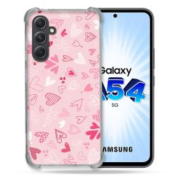Coque Renforcée En Verre Trempé Pour Samsung Galaxy A54 5G Amour Ptis Coeurs