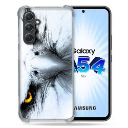 Coque Renforcée En Verre Trempé Pour Samsung Galaxy A54 5G Animal Aigle Royal Blanc