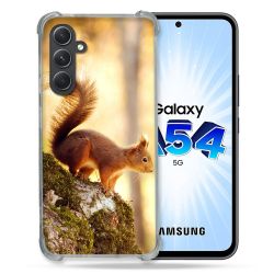 Coque Renforcée En Verre Trempé Pour Samsung Galaxy A54 5G Animal Ecureuil Bois