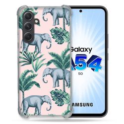 Coque Renforcée En Verre Trempé Pour Samsung Galaxy A54 5G Animal Elephant Pattern