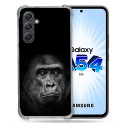 Coque Renforcée En Verre Trempé Pour Samsung Galaxy A54 5G Animal Gorille Noir