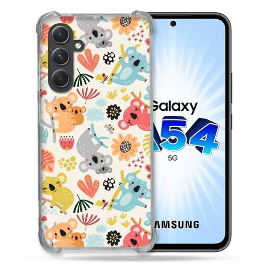 Coque Renforcée En Verre Trempé Pour Samsung Galaxy A54 5G Animal Koala Pattern