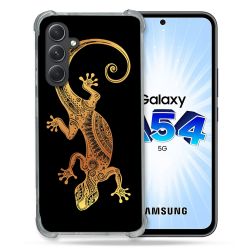 Coque Renforcée En Verre Trempé Pour Samsung Galaxy A54 5G Animal Lezard Noir