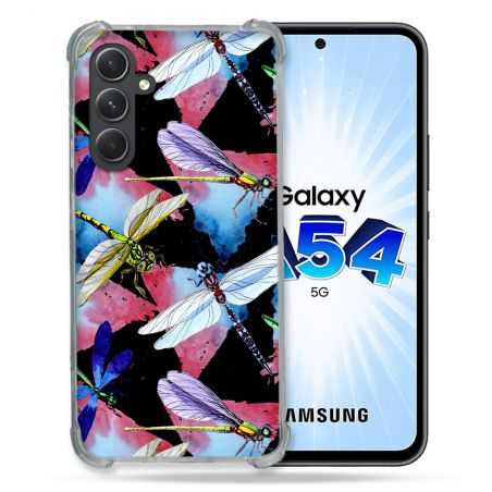 Coque Renforcée En Verre Trempé Pour Samsung Galaxy A54 5G Animal Libellule