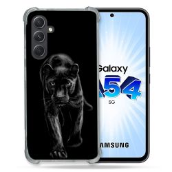 Coque Renforcée En Verre Trempé Pour Samsung Galaxy A54 5G Animal Panthère Noire