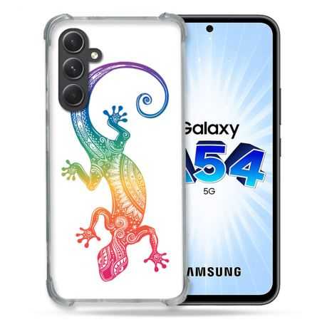 Coque Renforcée En Verre Trempé Pour Samsung Galaxy A54 5G Animal Salamandre Color