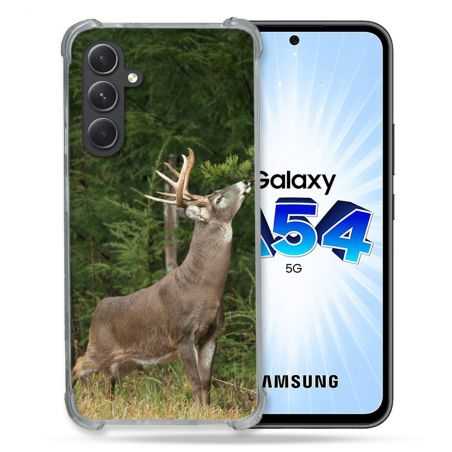 Coque Renforcée En Verre Trempé Pour Samsung Galaxy A54 5G Chasse Cerf