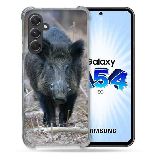 Coque Renforcée En Verre Trempé Pour Samsung Galaxy A54 5G Chasse Sanglier Pin