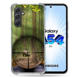 Coque Renforcée En Verre Trempé Pour Samsung Galaxy A54 5G Chasse Sanglier Viseur