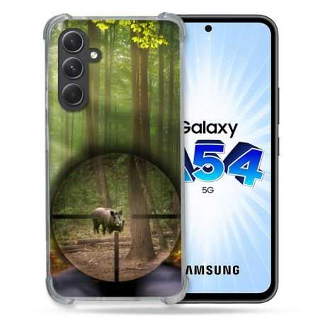 Coque Renforcée En Verre Trempé Pour Samsung Galaxy A54 5G Chasse Sanglier Viseur