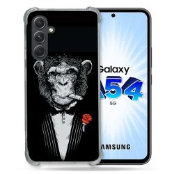 Coque Renforcée En Verre Trempé Pour Samsung Galaxy A54 5G Decale Singe Mafia