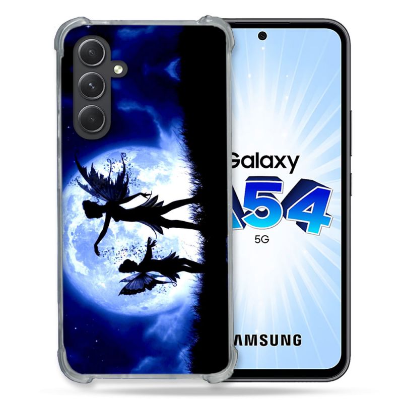 Coque Renforcée En Verre Trempé Pour Samsung Galaxy A54 5G Fantastique Fee Lune