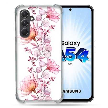 Coque Renforcée En Verre Trempé Pour Samsung Galaxy A54 5G Fleur Eclosion