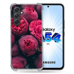 Coque Renforcée En Verre Trempé Pour Samsung Galaxy A54 5G Fleur Pivoine