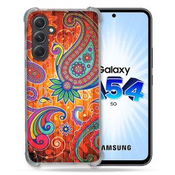 Coque Renforcée En Verre Trempé Pour Samsung Galaxy A54 5G Fleur Psychedelic